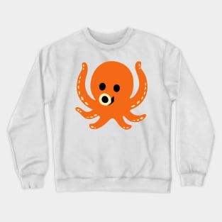 Funny Octopus Emoticon Cartoon Crewneck Sweatshirt